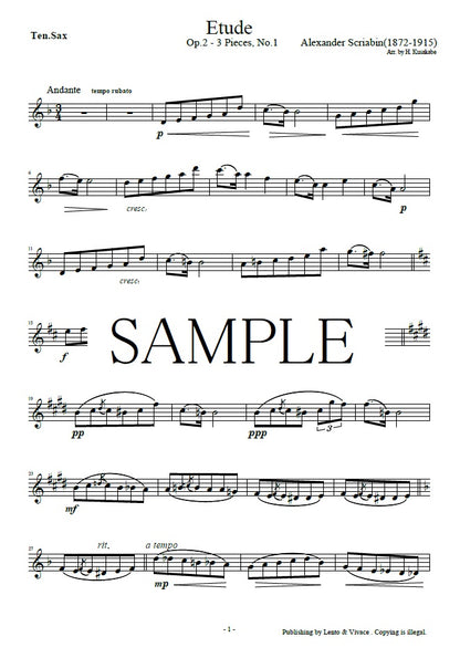 Skrjabin "Op.2 Etüde aus drei Stücken"