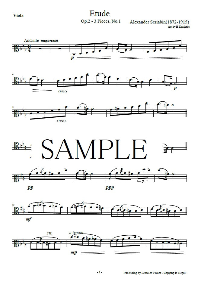 Scriabine "Op.2 Etude de Trois Pièces"