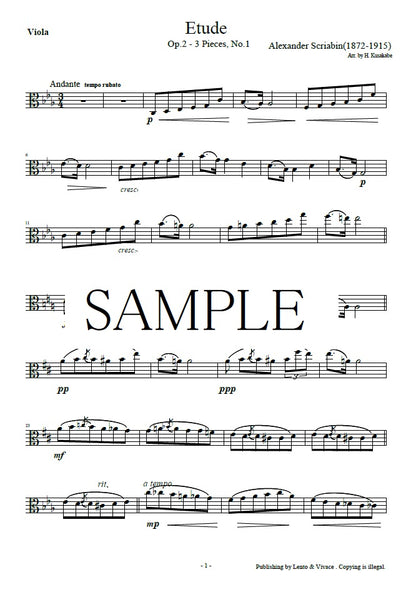 Skrjabin "Op.2 Etüde aus drei Stücken"