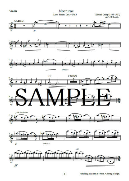 Grieg  Six lyrical pieces "Nocturne" Op.54 - 4