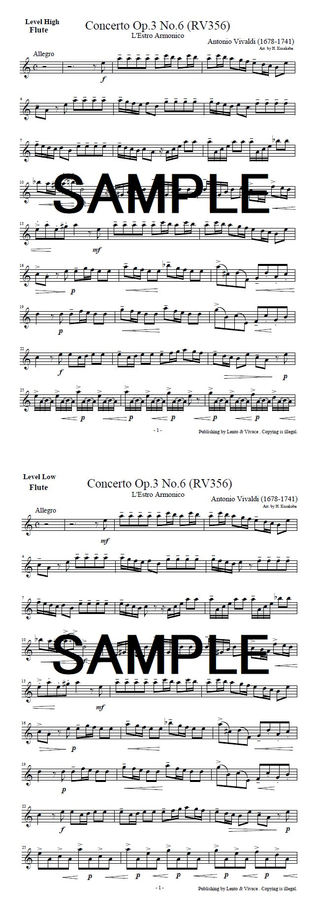 Antonio Vivaldi "Konzert in a-Moll, L'estro Armonic Op.3 Nr. 6"