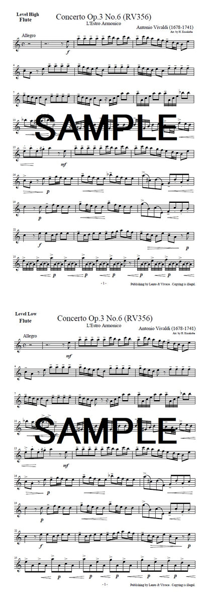 Antonio Vivaldi "Concerto en La Mineur Harmonieux Inspiration Op.3 No. 6"