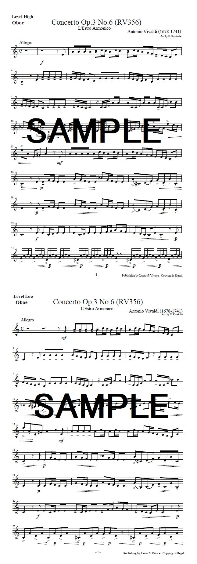 Antonio Vivaldi "Concerto in A Minor, L'estro Armonic Op.3 No. 6"